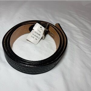 Elegant Black Textured Men's Belt